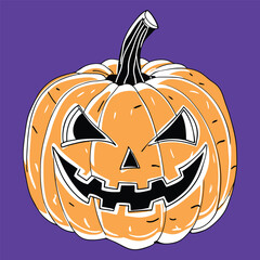Funny halloween pumpkin jack