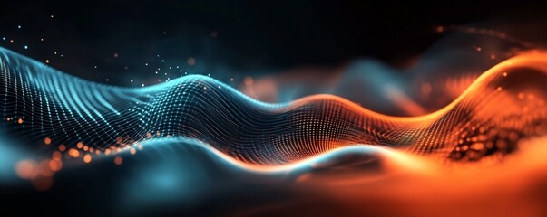 Versatile Abstract Digital Background for Technology, Neural Networks, AI, Sound, Graphics, Science Education, and More