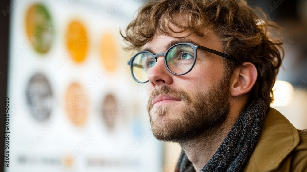 Poster a young professional deep in thought while exploring innovative solutions to enhance systems integra