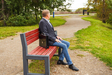 Fototapeta premium Businessman Communication on Mobile Phone Outdoors