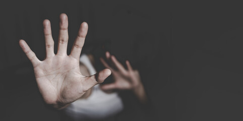 The concept of stopping acts of violence against women. Stop violence against and sexual abuse...