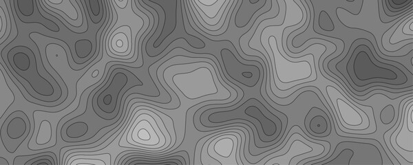 Abstract Topographic Design with Detailed Contour Lines, Seamless Background for Contemporary Art

