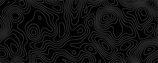 Organic Topography-Inspired Contour Line Art on a Dark Background, Ideal for Wallpapers and Minimalist Texture Designs
