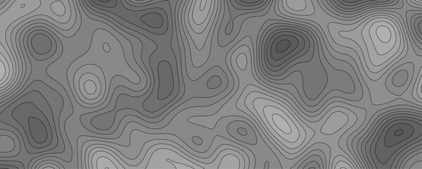 Fluid and Dynamic Contour Line Pattern with Geographic Inspiration, Monochrome Background for Contemporary Projects
