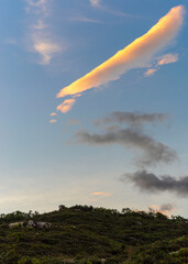 Long strips of cloud