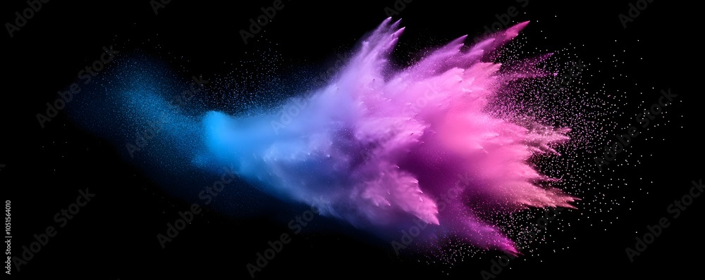 Poster vibrant colorful of dynamic energy with luminous glow - captivating motion blur on solid background 