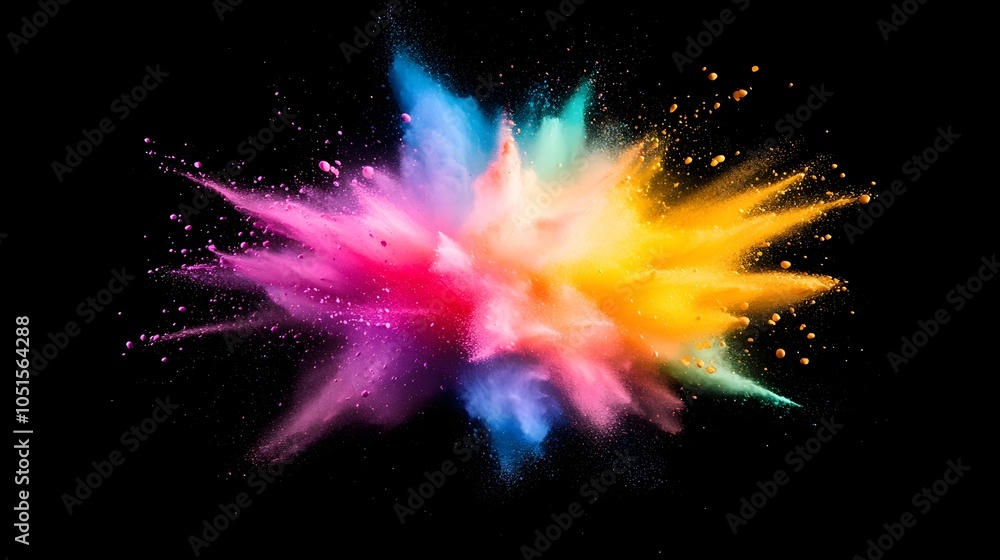 Poster vibrant colorful with gradient glow - stunning high-impact visuals in solid studio lighting for dyna