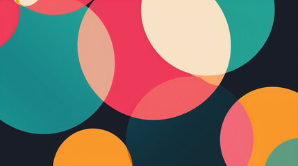 Obraz premium A presentation background with large, colorful circles