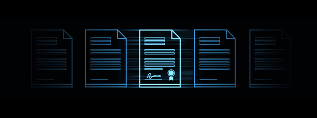Glowing electronic document files and digital signature