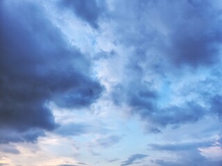 Landscape of white clouds on blue sky