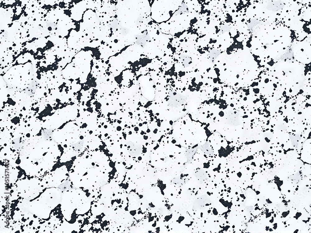Poster abstract black and white texture with splatters and stains on a smooth surface