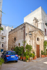 Chapel of Sant Maria della Zaffara in downtown in Monopoli, Apulia, Italy