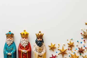 Obraz premium Reyes Magos. Illustration of three priests