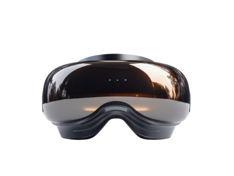 Modern virtual reality goggles on a transparent background. - Powered by Adobe