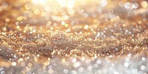 A close-up shot of a gold and silver background, ideal for use in designs where metallic colors are...