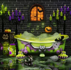 Halloween Themed Scene 'Monster Tub'