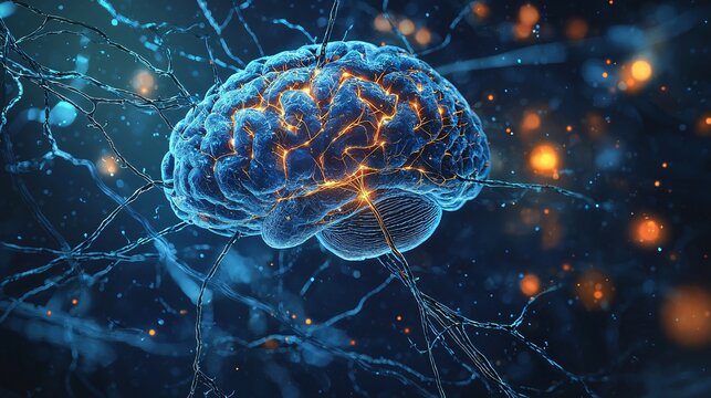 An intricate depiction of neural pathways and synapses that emphasizes the sophistication of human thought and cognition.
