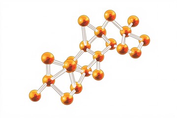 Obraz premium illustration of penicillin's molecular structure with detailed atoms and bonds on a white background, perfect for educational purposes.