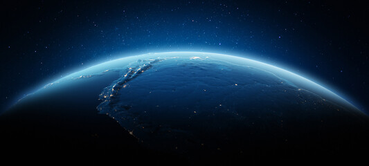 South America city lights