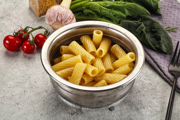 Italian cuisine - cooked pasta tortiglioni