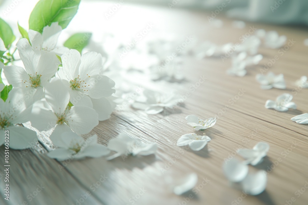 Poster close-up view of colorful flowers arranged on a table, ideal for still life photography or as a deco