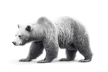 Fototapeta premium A black bear is standing in a natural environment