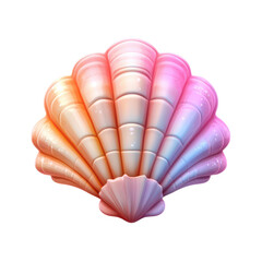 Cartoon Style 3D Seashell Icon for Creative Projects and Designs