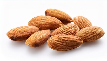 Fototapeta premium almonds on a white background