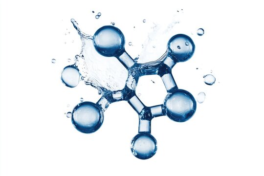 A close-up shot of water bubbles on a white background, ideal for use in designs related to aquatic or spa themes