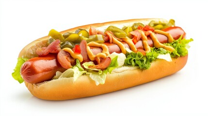 Hot dog isolated on background