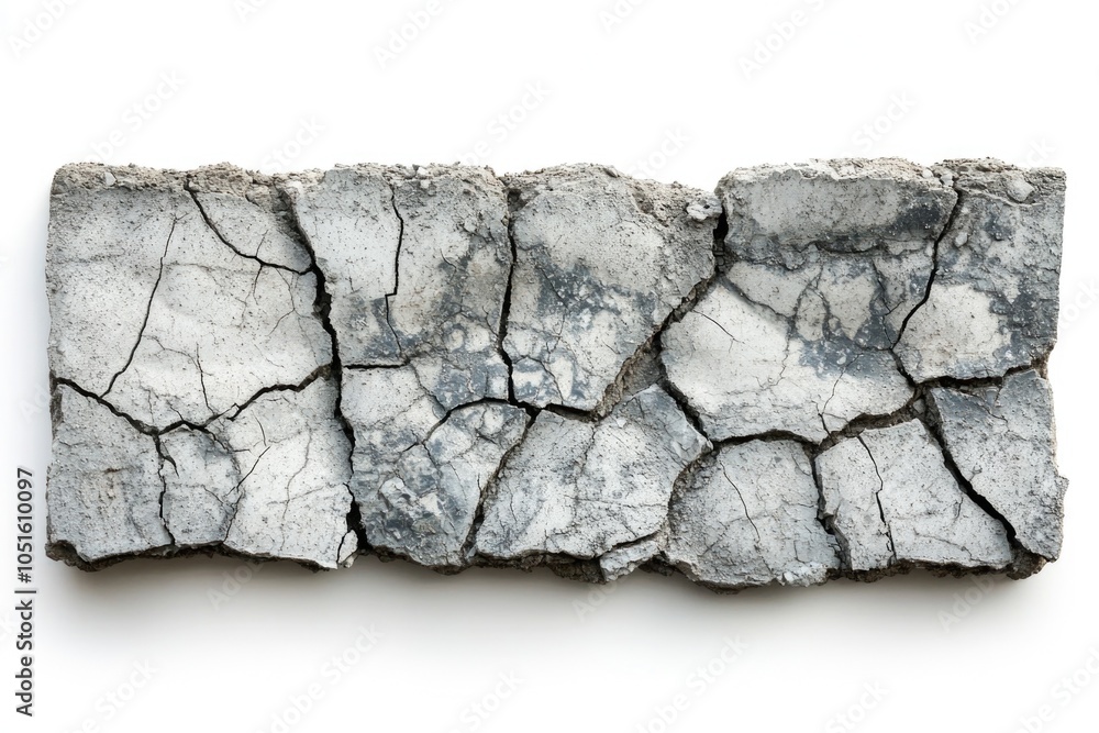 Poster a close-up view of a rock with visible cracks and fissures
