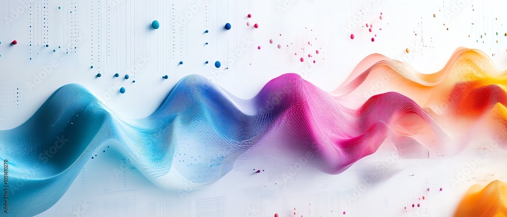 Leinwandbilder eyecatching 3d data visualization featuring colorful graphs and charts, perfect for presentations an