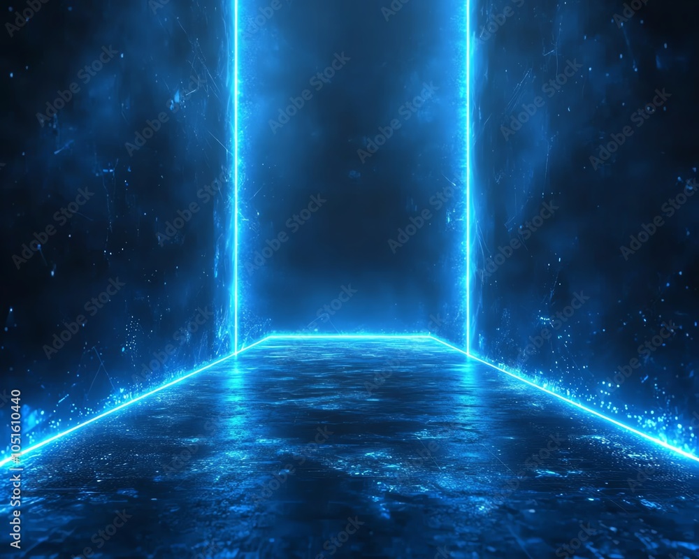 Fototapete eyecatching 3d rendering of a blank dark background ideal for your advertising poster, enhanced with