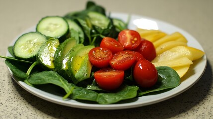 salad with cucumber and tomatoes