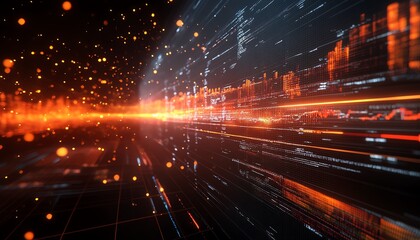 Innovative 3D data visualization featuring interactive graphs and charts, ideal for datadriven storytelling and analysis