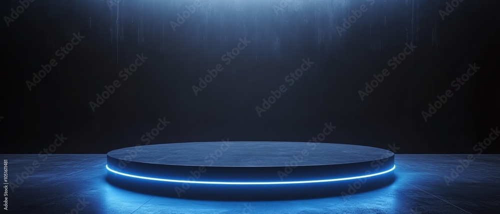 Poster professional 3d mockup showcasing a blank dark backdrop with ample space for text, adorned with digi