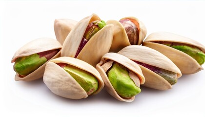 pistachio nuts isolated on white