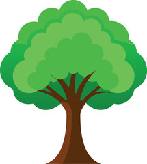 A vibrant, leafy tree vector art illustration eps