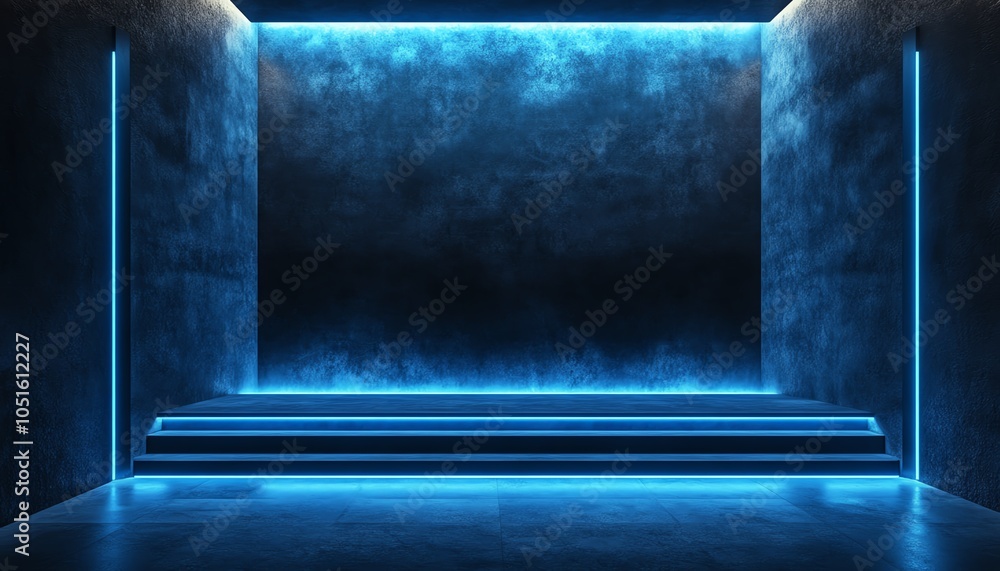 Aufkleber stylish 3d rendering of a blank dark background providing space for advertising text, adorned with d