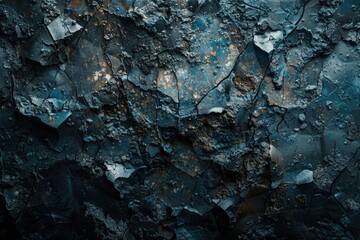 Fototapeta premium A close-up view of a cracked concrete wall with damage and wear