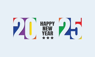 2025 Happy New Year Background Design. 