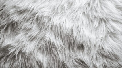 Fototapeta premium Closeup of soft, fluffy white fur texture a serene and cozy background 