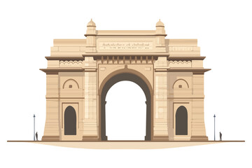 Gateway of India in Mumbai - Iconic Monument Flat Vector Illustration