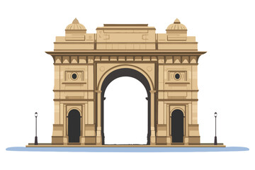 Fototapeta premium Iconic Gateway of India - Mumbai Architecture and Cultural Heritage Vector Art