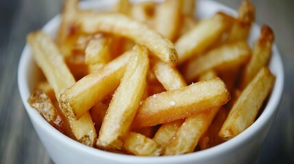 A small serving of crispy french fries