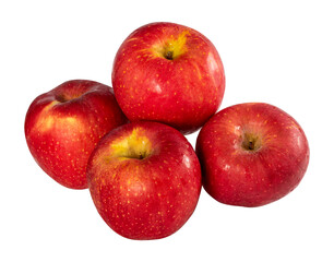 bunch of red apples isolated