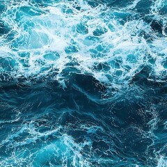 Fototapeta premium Water Ocean Waves Seamless Texture Pattern, Sea Water Ripples