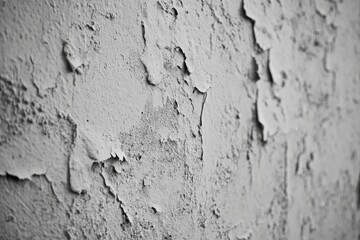 Obraz premium A black and white photo of a worn-out wall with peeling paint, suitable for use in historical or nostalgic settings