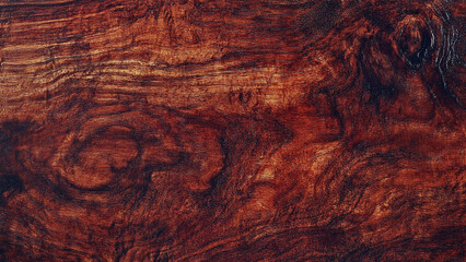 Naklejka premium Deep mahogany wood grain with a rich, dark color and intricate grain patterns