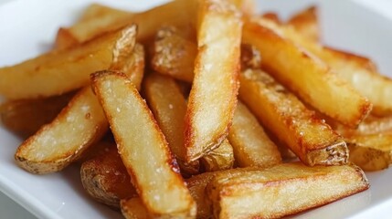 french fries on white background